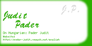 judit pader business card